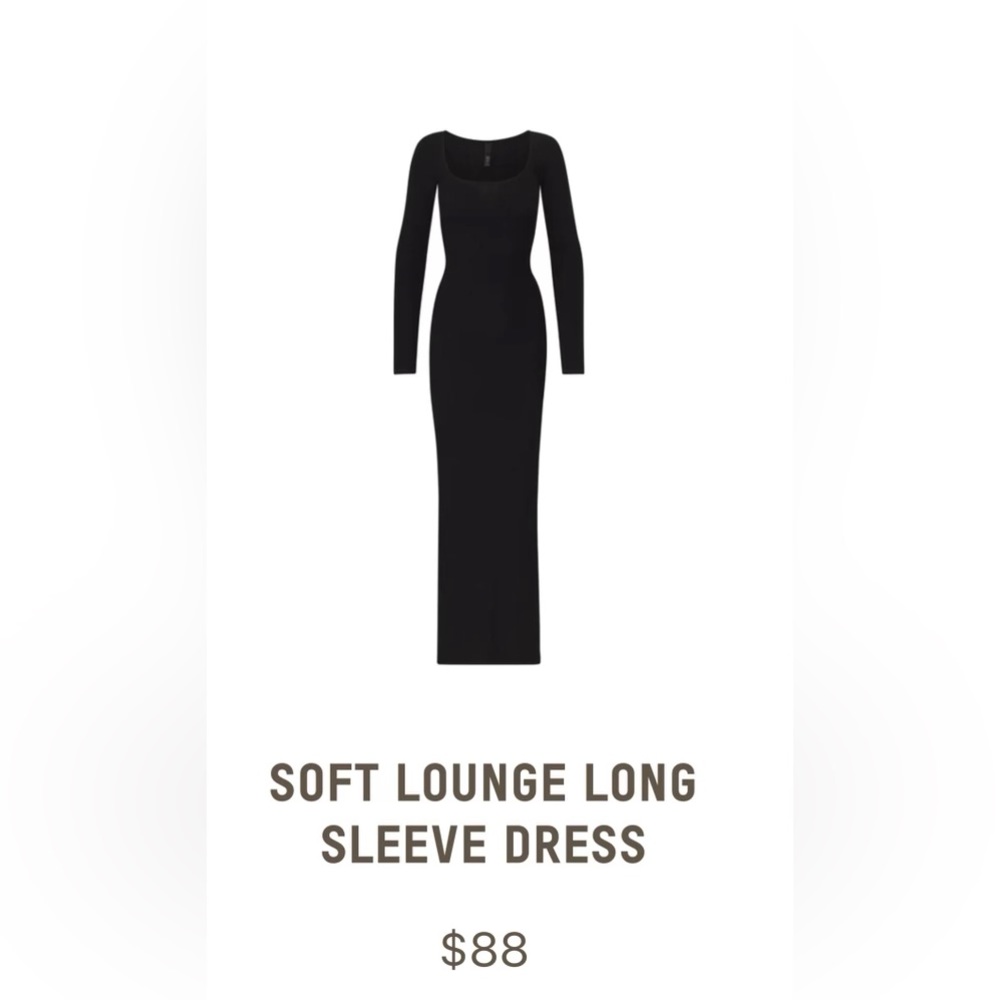 SKIMS SOFT LOUNGE LONG SLEEVE DRESS NWT!